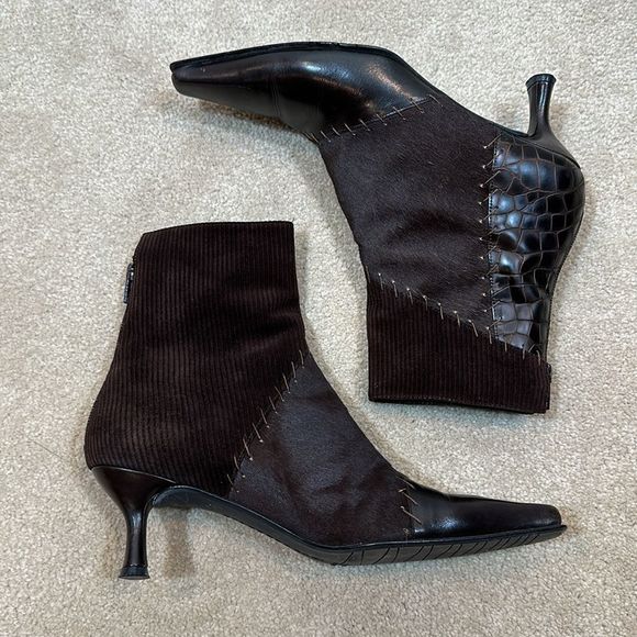 Stuart Weitzman Women Leather Heeled Booties Size 7.5 M - Picture 2 of 14